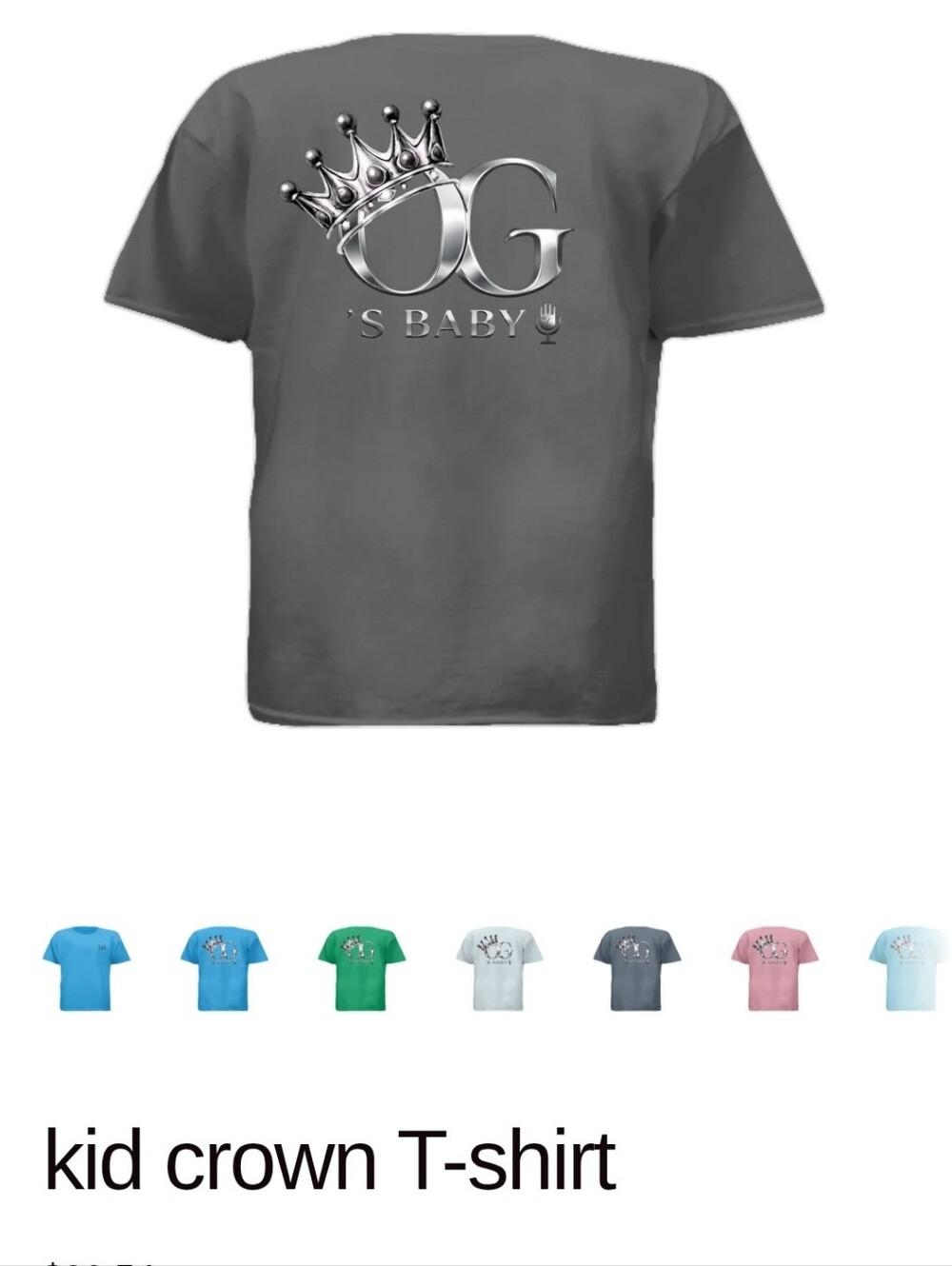 OG's Baby Crown Tee - Gray